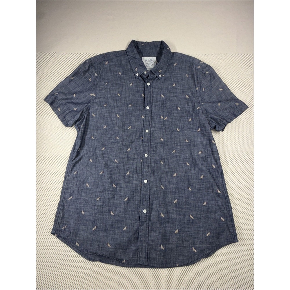 St John's Bay Men's Blue XL Blue SS Dog Print